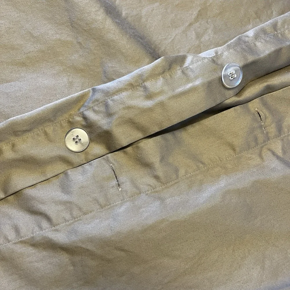 Royal Velvet Taupe Twin Duvet Cover Set Button Closure